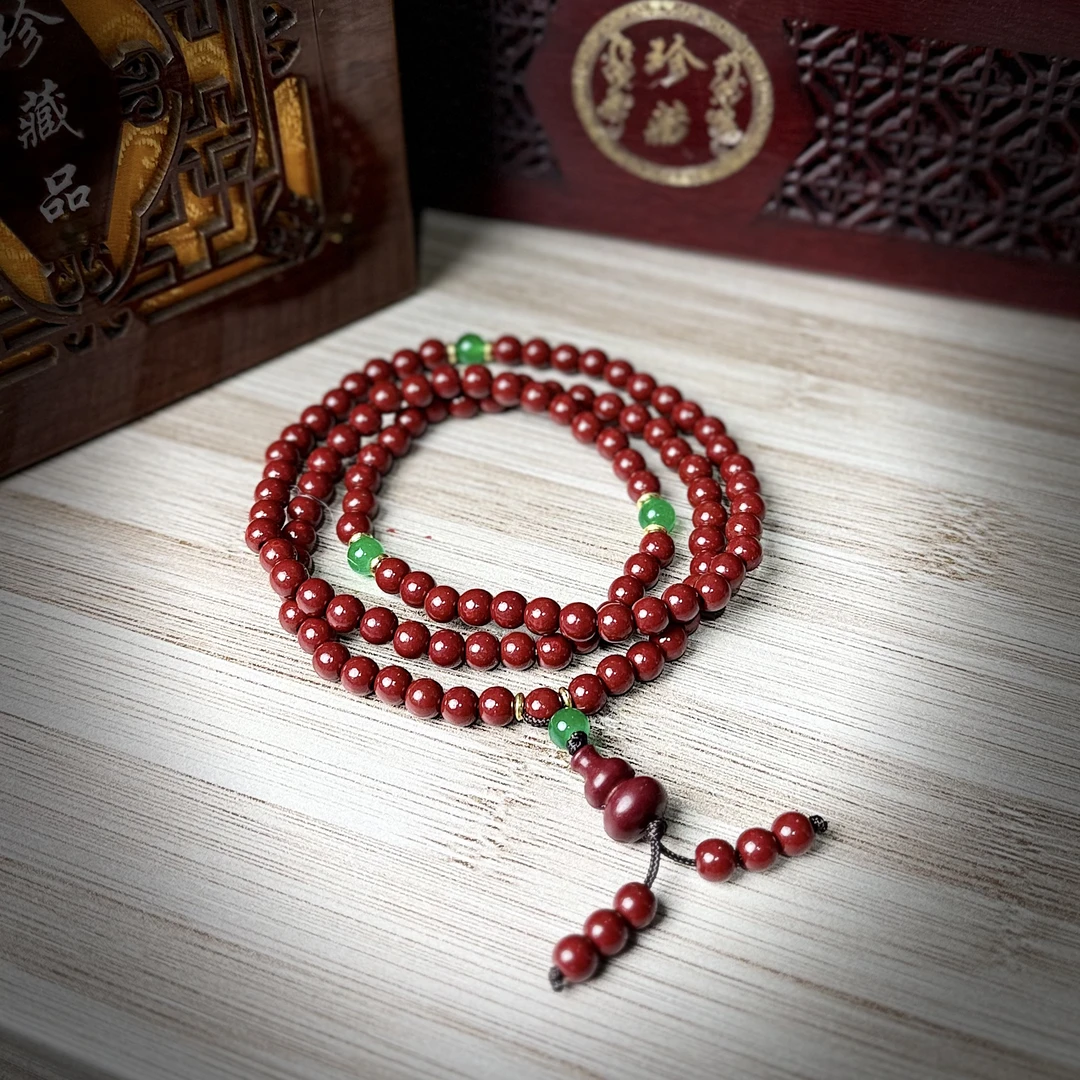 含辰砂工艺品S-0440精品多圈手串6mm（无礼盒）