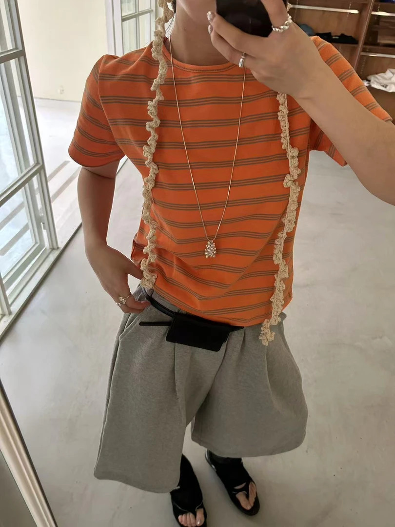 韩国东大门正品女装时尚条纹T恤053108（NO退NO换）