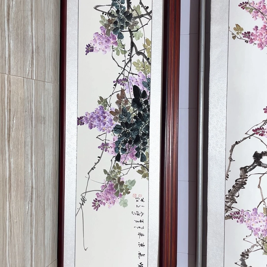 国画书画作品带框163×48