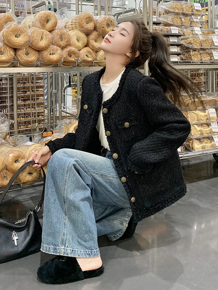 2025年新秋款时尚气质名媛百搭小香风外套女