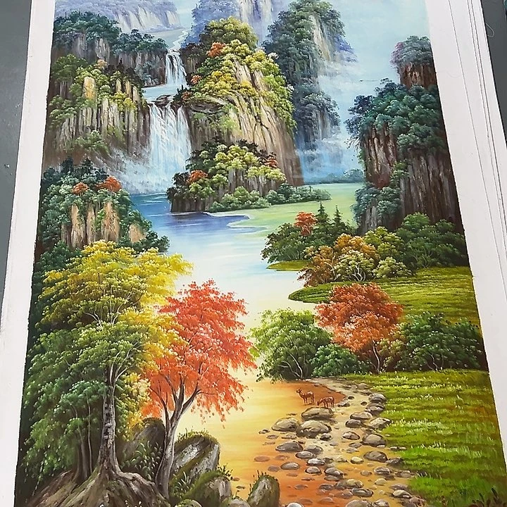 油画恭喜之一仔仔细细