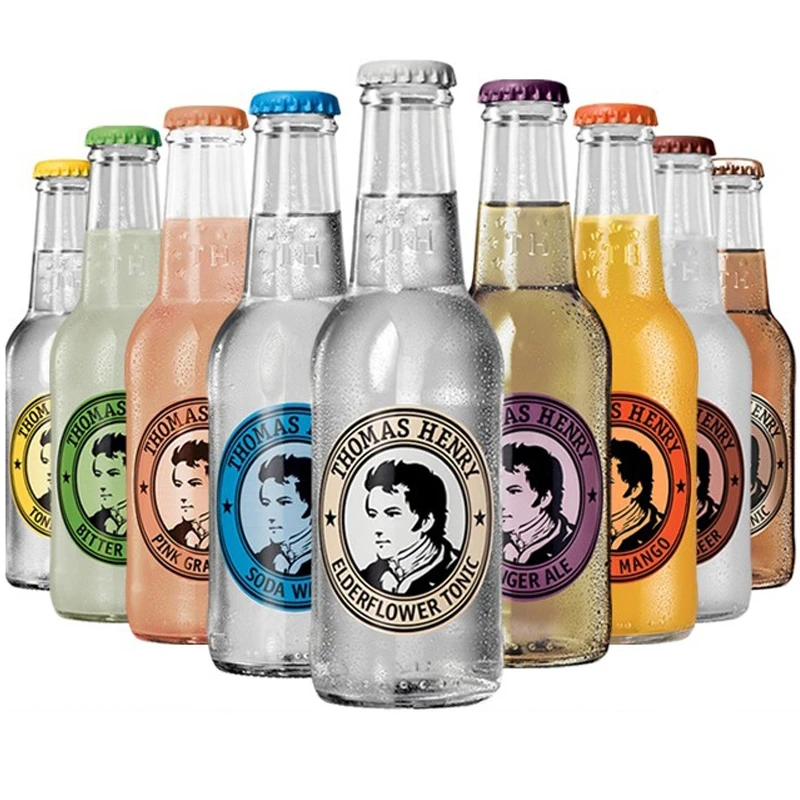 德国进口Thomas Henry汤力水苏打水200ml/瓶玻璃瓶姜味汽水饮料
