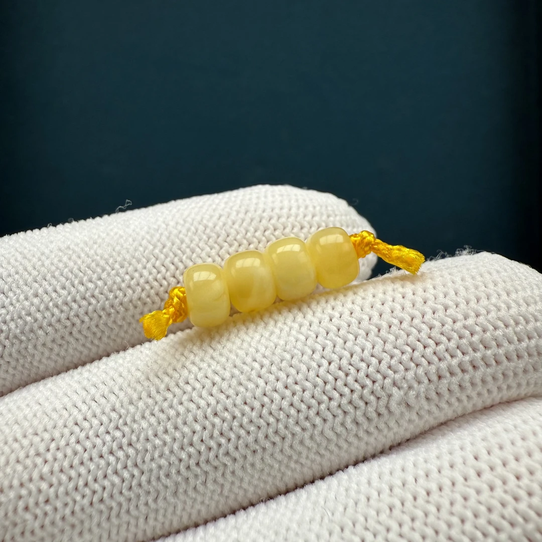 D1596天然原矿蜜蜡 【微瑕】隔珠 6mm一物一图 支持鉴定