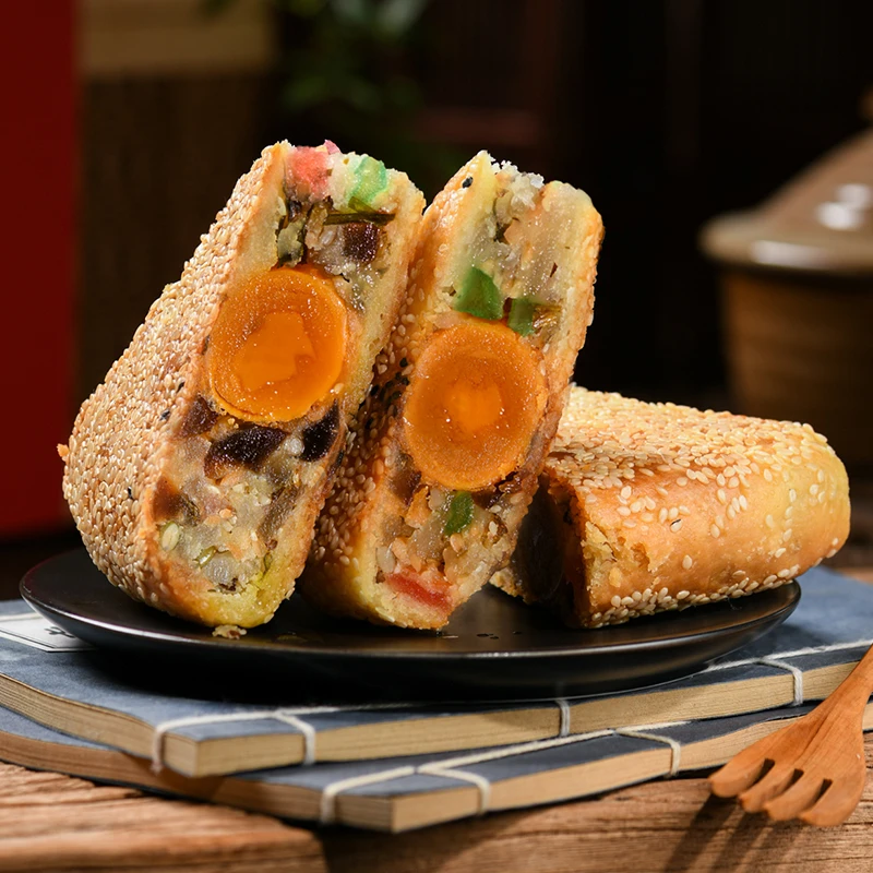 【直播浮力】温州桥墩月饼蛋黄板栗蛋黄鲜肉礼盒+300g蛋黄鲜肉五仁