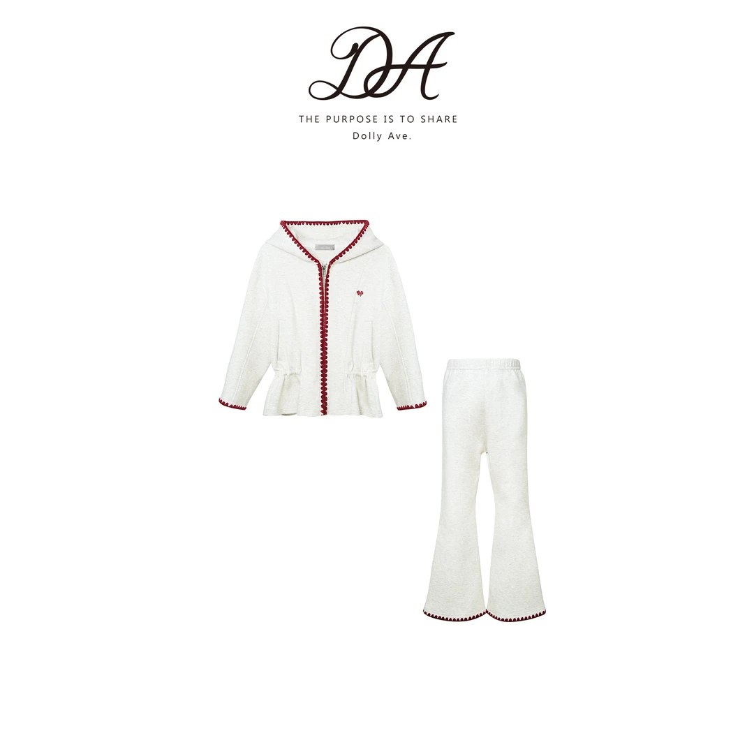 【现货】Dolly Ave「少女系列」高定精梳棉醋酸混纺撞色女童秋冬套装