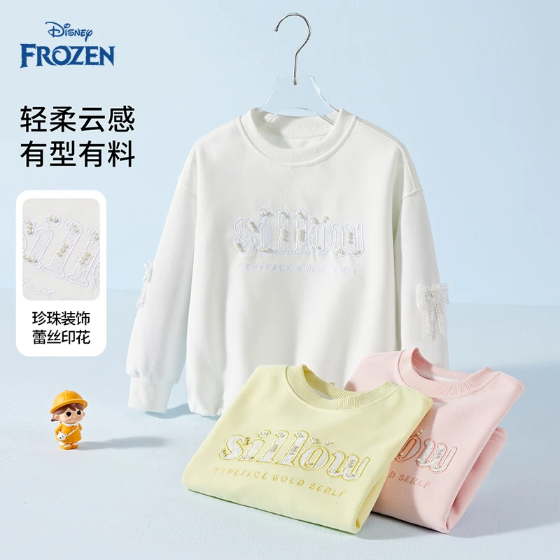 Disney/迪士尼春秋字母套头2025年夏装中性常规卫衣童装印花长袖