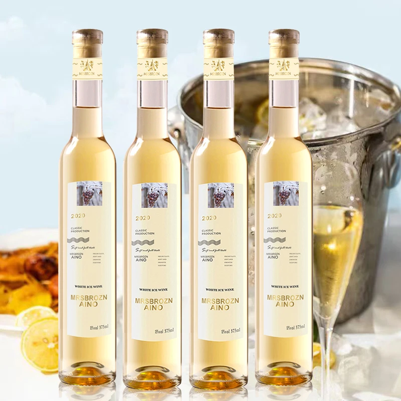 【酒水节】布朗夫人 爱诺冰白葡萄酒12度 375ml四支  CT