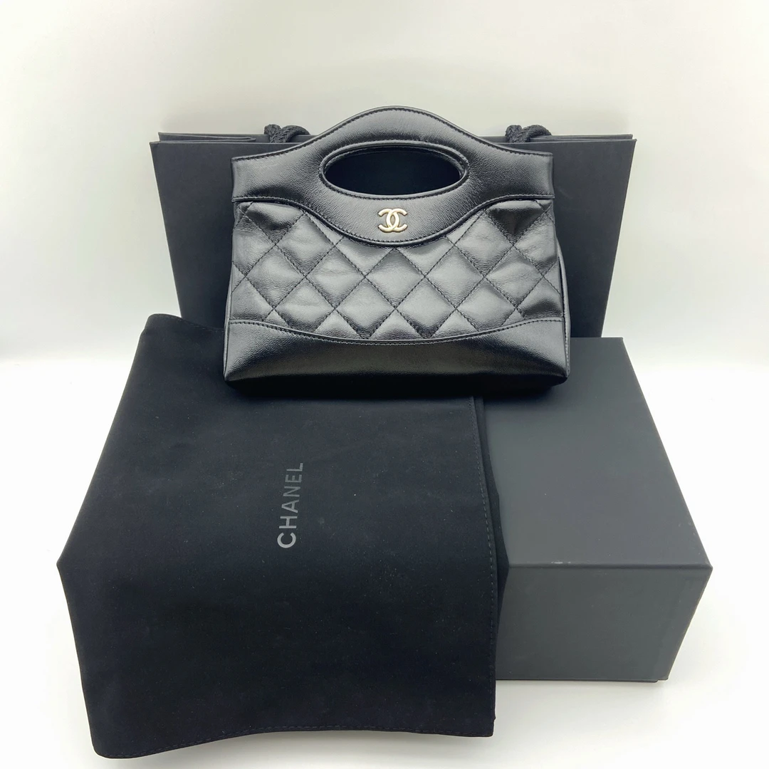 未使用 Chanel/香奈儿 31bag nano黑色链条包大全套