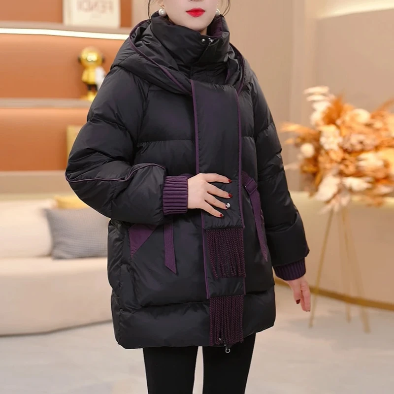 2025流行爆款冬季新款棉服女高端洋气小个子时尚百搭连帽棉衣外套