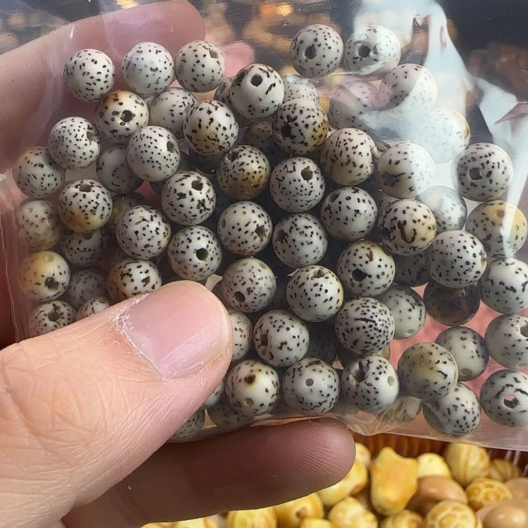 菩提根/象牙果手串微瑕卡8炭烧星月汤圆100颗