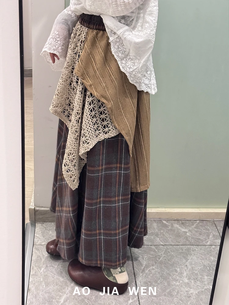 【佳文定制】2083格子半身裙休闲百搭简约下装裙子