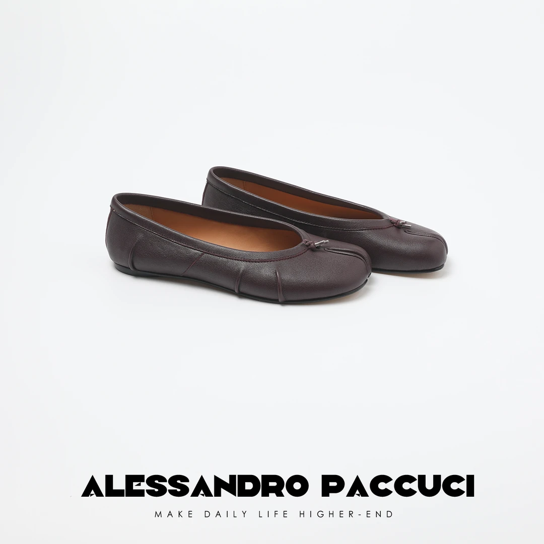 AP洛哥25219X 【舞曲】羊皮纯色分趾芭蕾舞鞋透气百搭时尚单鞋