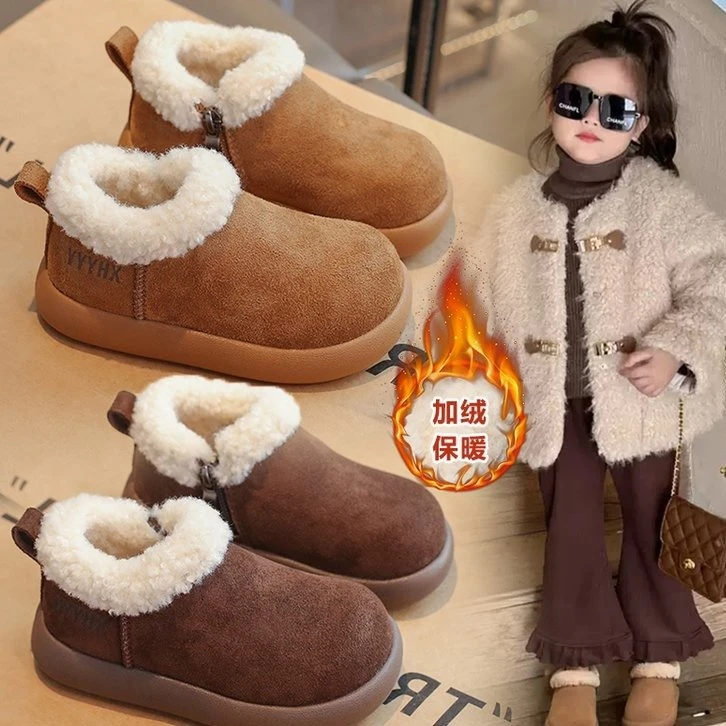 加绒勃肯鞋儿童棉鞋2025冬季女孩小土豆毛毛鞋靴子女童