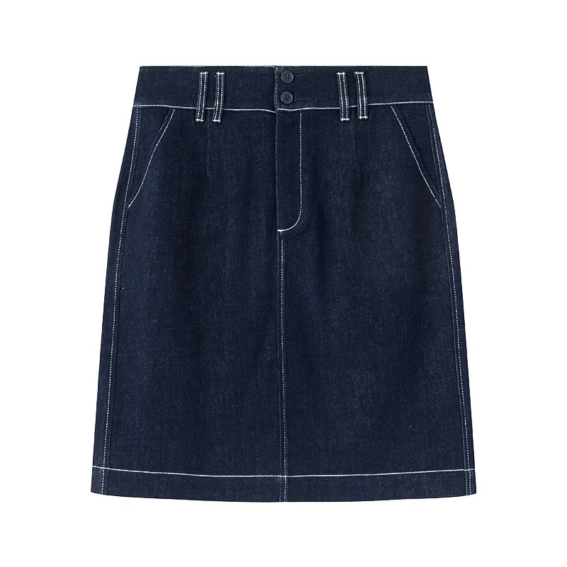 3511艾2025夏季新款半身开叉包臀直筒牛仔半身裙子直筒高腰a字裙