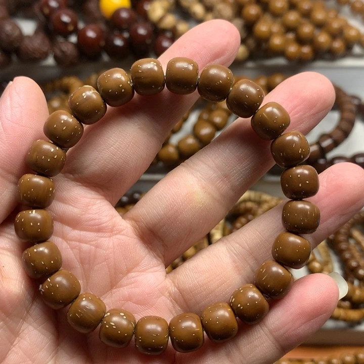 紫金鼠手串9.6*8.6mm红皮老料满天星老型实心