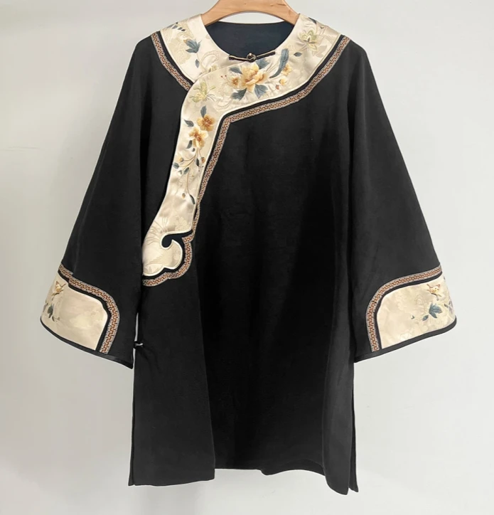 【十三郎】秋季新款真丝香云纱斜襟二大衫242518