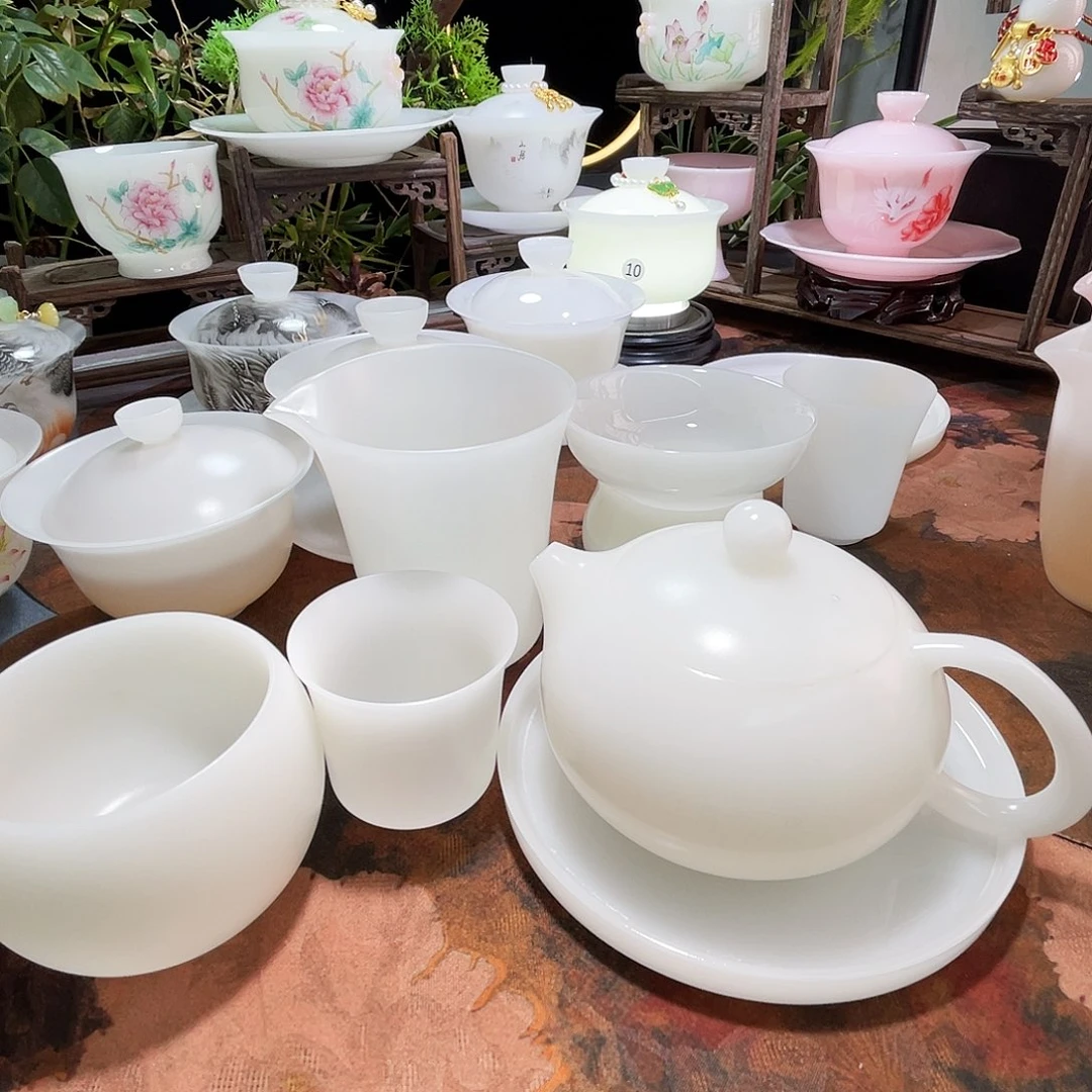 强***公道杯釉烧茶漏素烧壶6马蹄客杯1罗汉杯