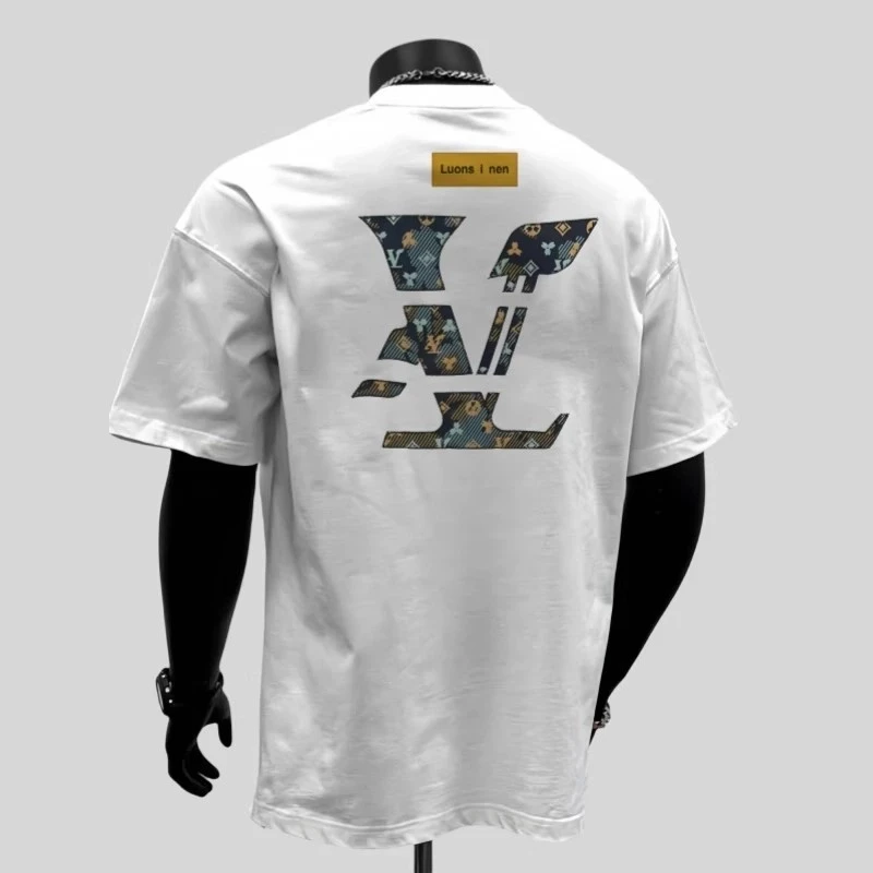 奥特莱斯清仓~大码2~300斤美式重磅纯棉短袖t恤男半袖上衣高级感