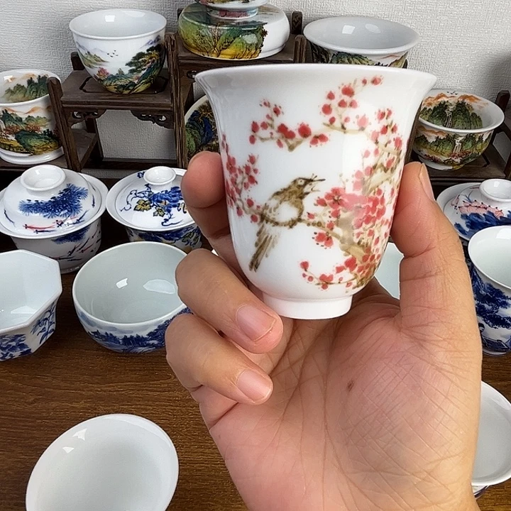 忠意堂釉下彩喜上眉梢