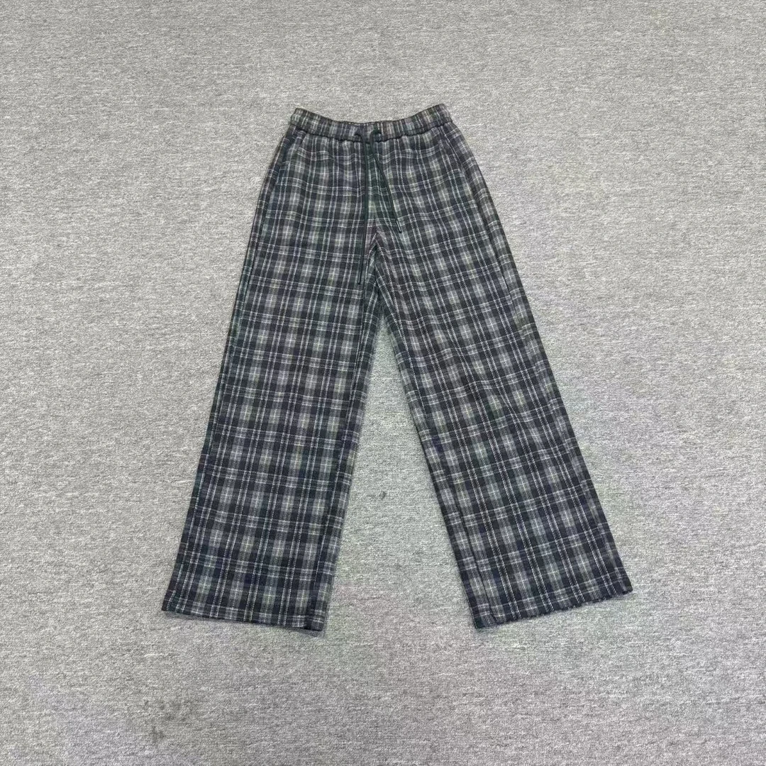 JW/静稳2025时尚新款潮流小众设计师款女装格子休闲裤5552103