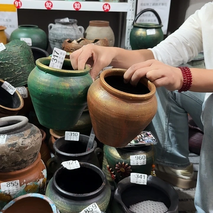瑕疵金色一对317高度14口径12