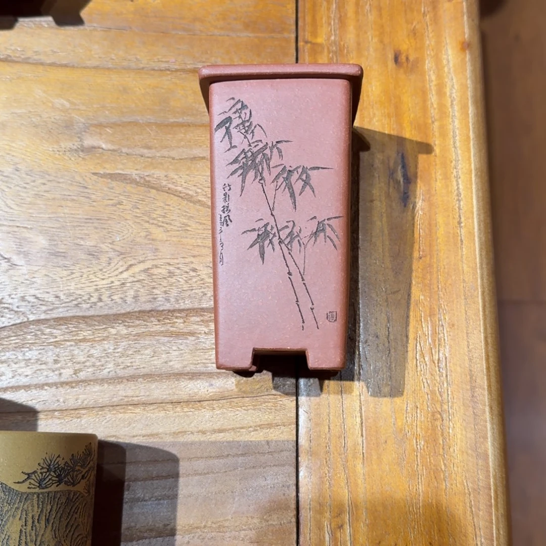 青***紫砂花盆原矿紫泥