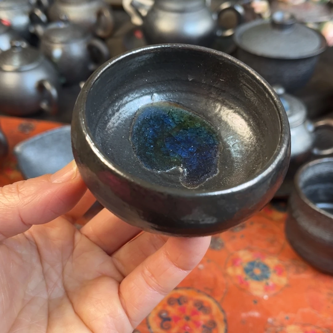 柴烧茶器主人杯杯柴烧