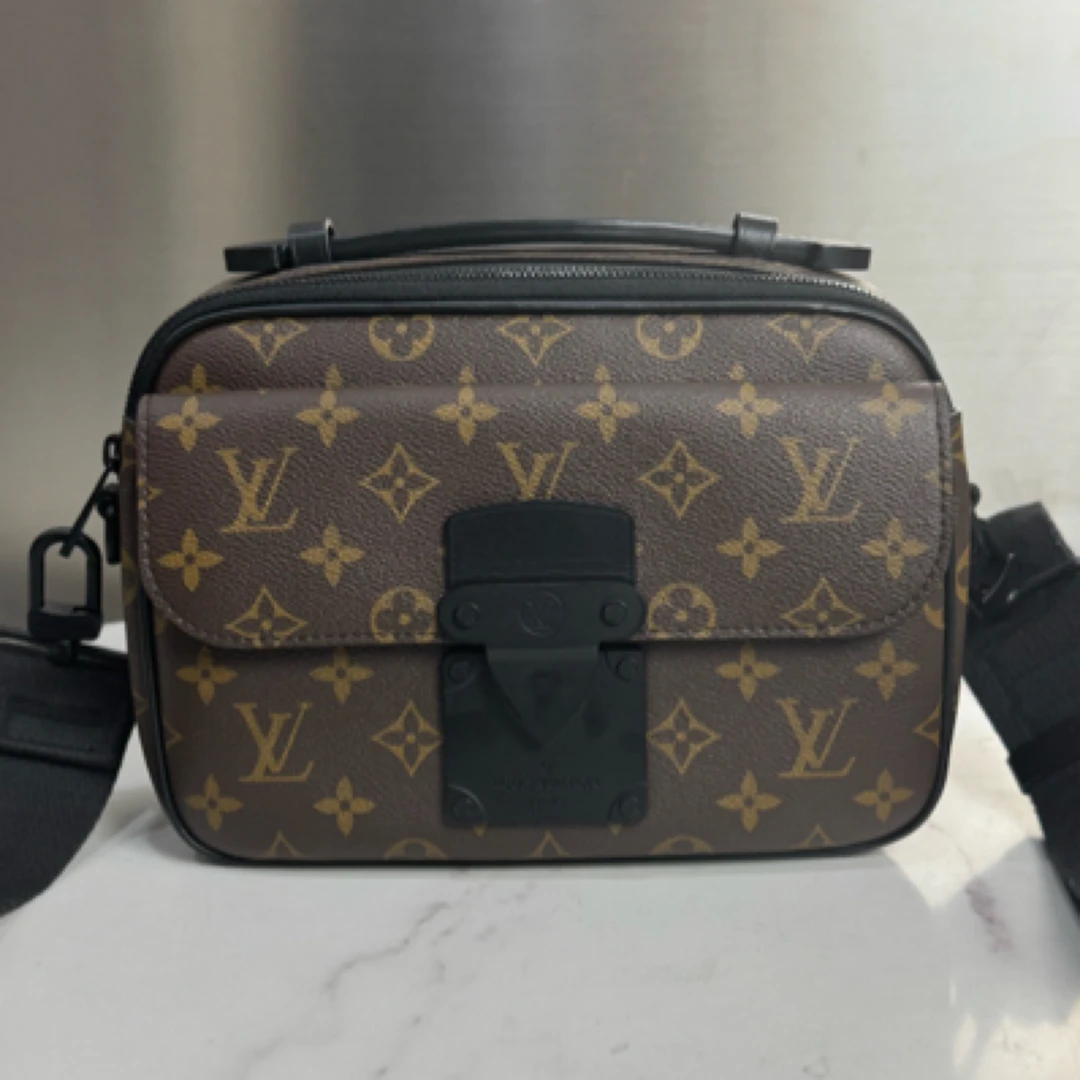 99新 LouisVuitton/路易威登 芯片款老花印花帆布单肩包13237211