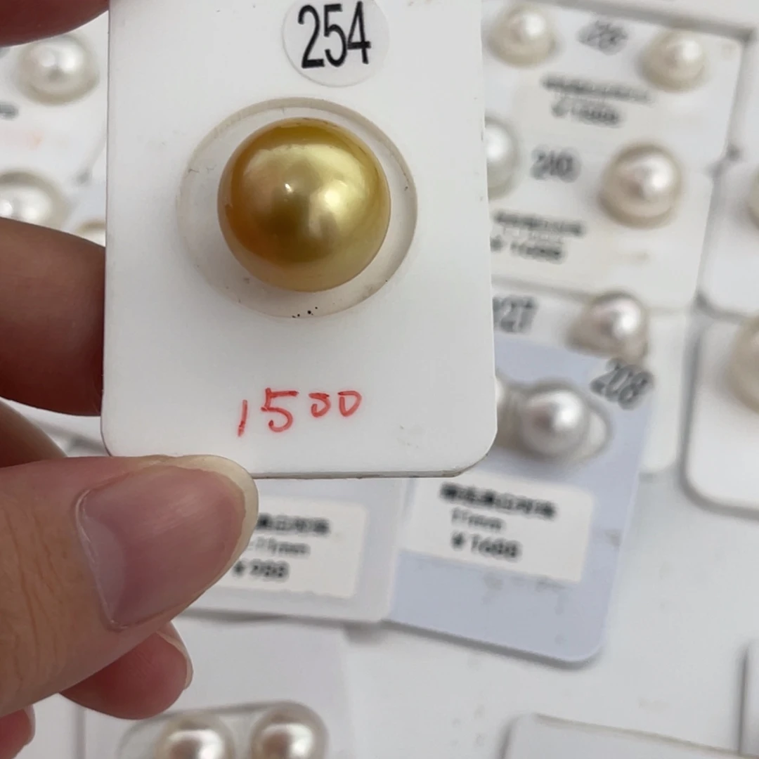 未镶嵌金珠单珠15-16m m海水珍珠