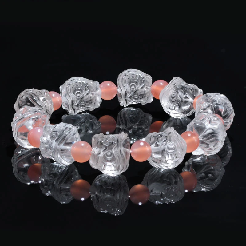 九福晶典 白水晶狮狮如意手链 KKZB31060