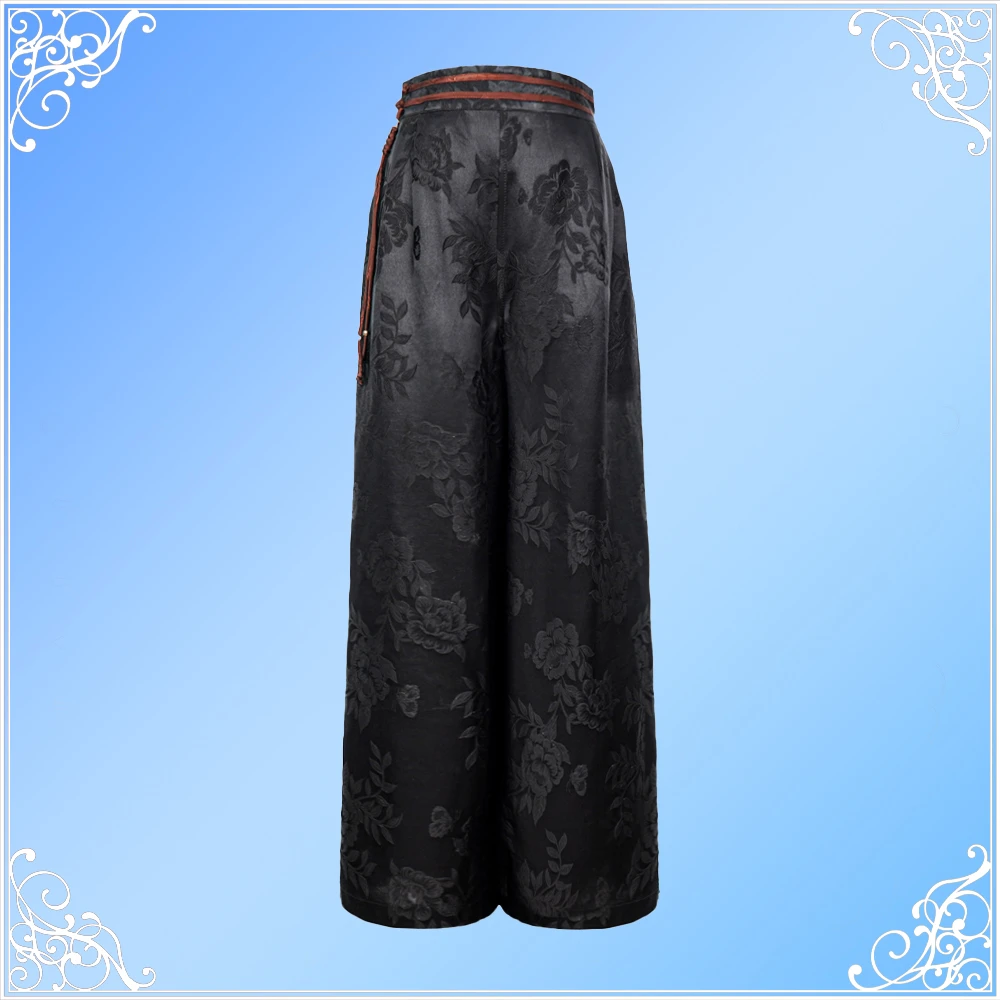 XN 2025春夏新款休闲时尚流苏直筒阔腿裤 64076