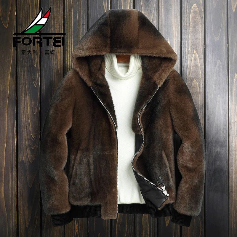 FORTEI/富鋌【源头工厂】B海宁男士秋冬新款连帽夹克外套时尚休闲冬