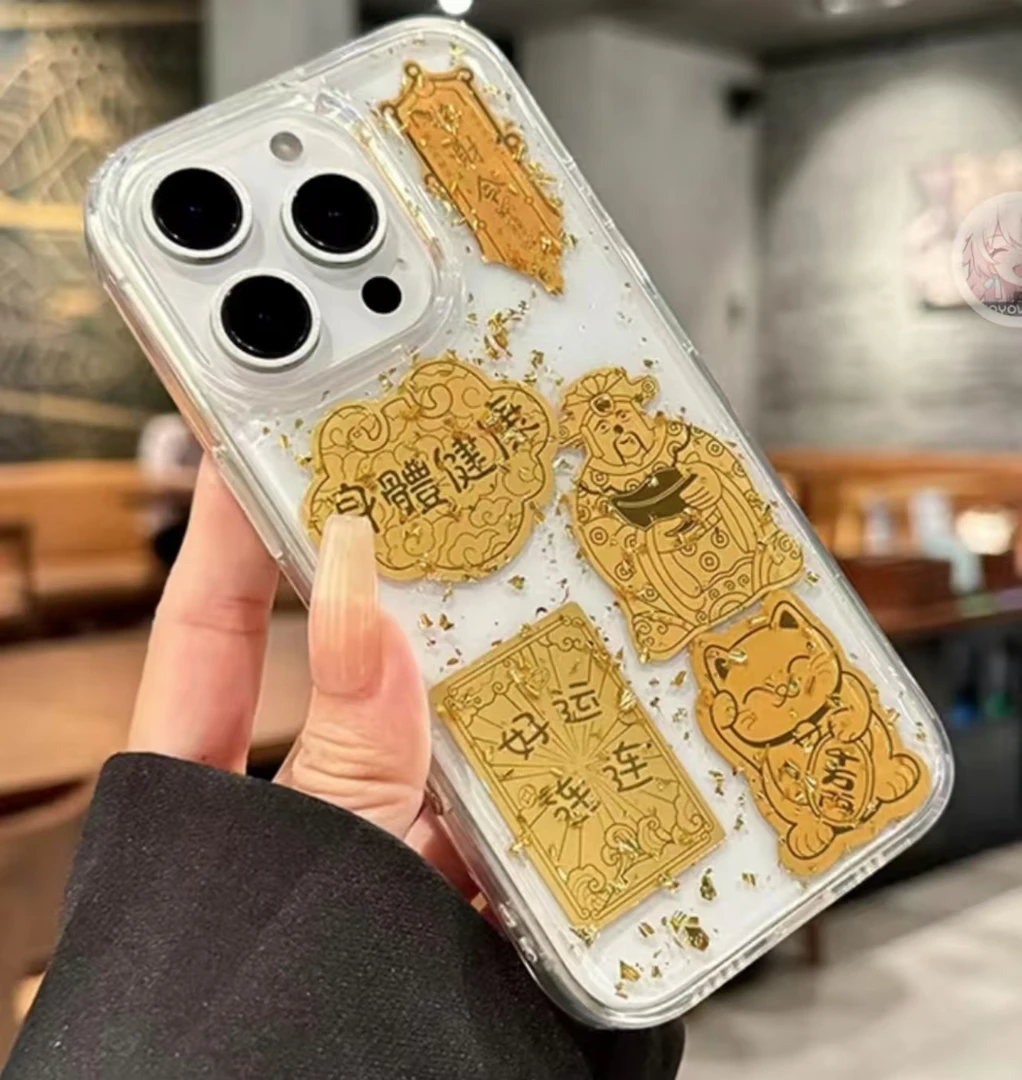 【手机贴许愿+对对碰】手机贴公主请发财可贴有背胶