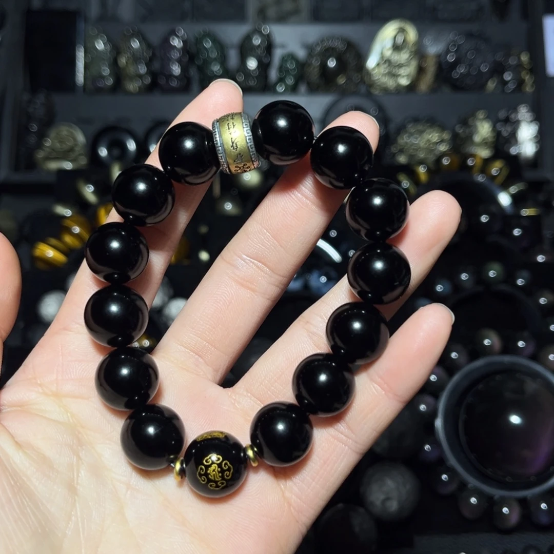 汉***翁黑曜岩未镶嵌珠宝奇石