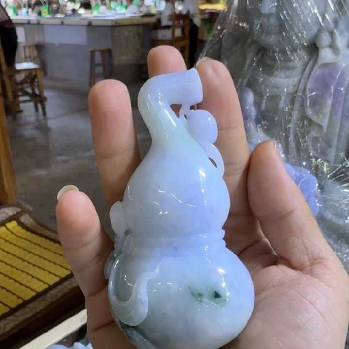 有***开翡翠把件未镶嵌福禄