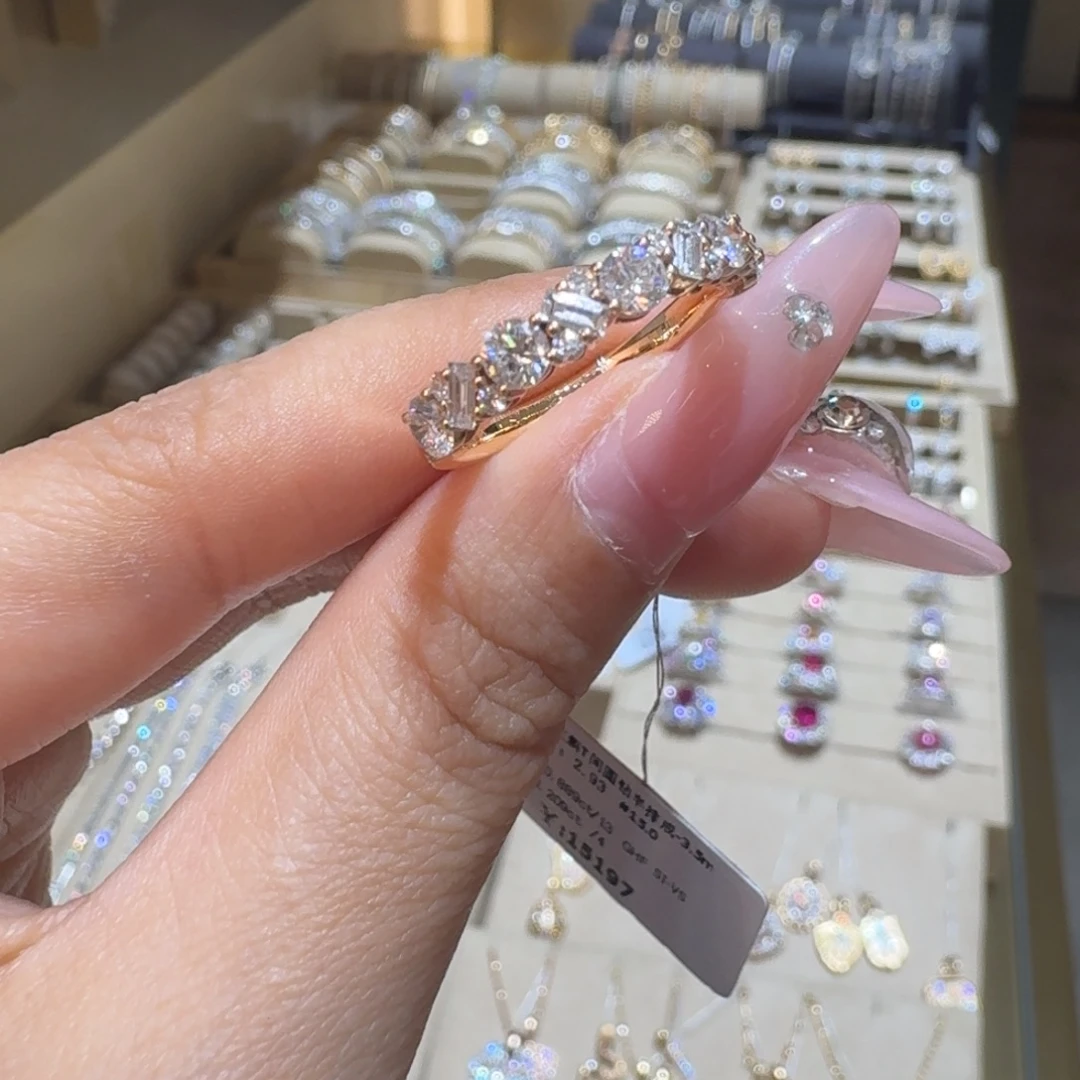 钻石18K金镶嵌戒指/指环