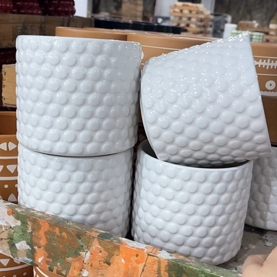 多肉绿植陶瓷花盆9.9包邮，有孔