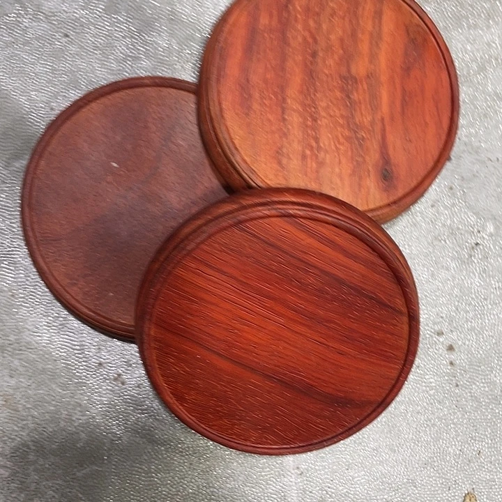 香榧木红木底座工艺品3个
