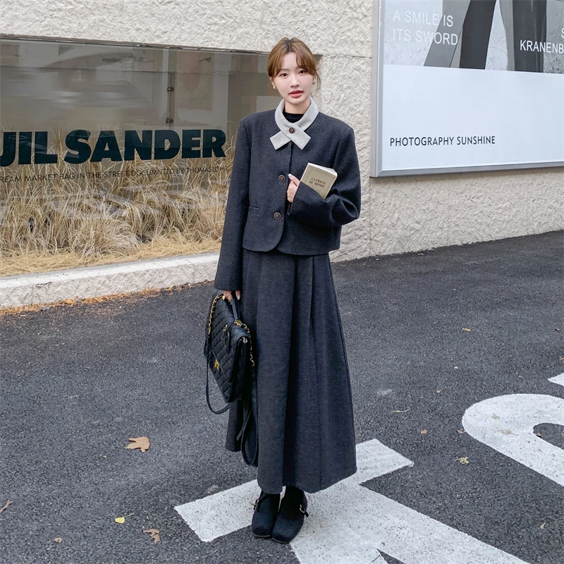 哥弟阿玛施正品套装女款爆款2025新款高级感秋冬季小香风两件套