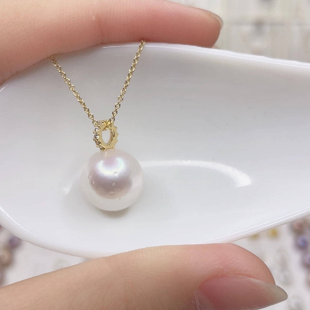 合金淡水珍珠吊坠(赠链)