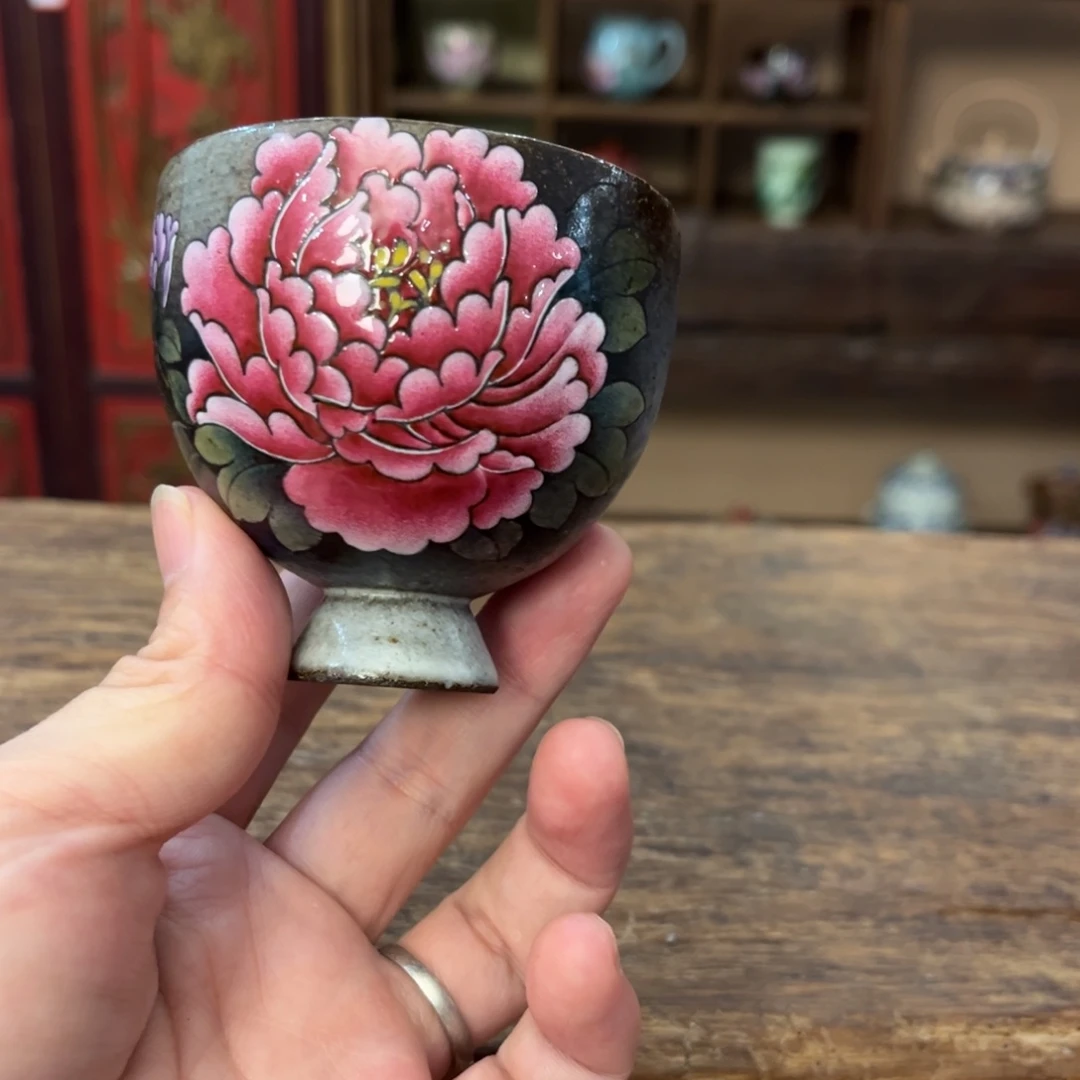 柴烧手工手绘陶瓷