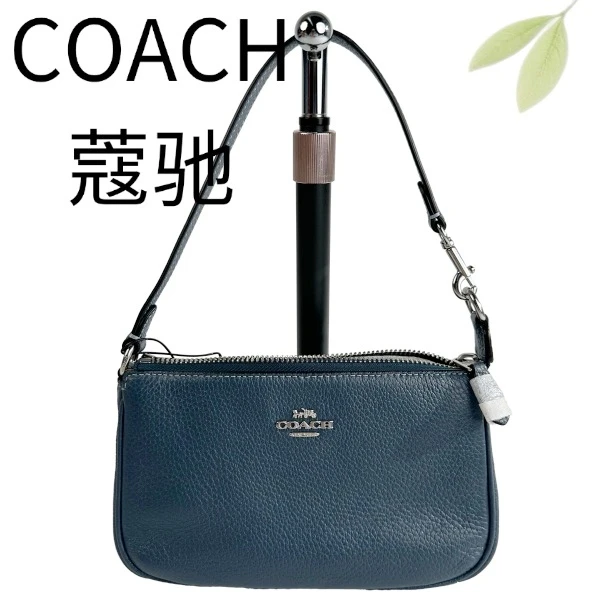 99新 COACH/蔻驰 蓝色麻将包G25117105底长19X11