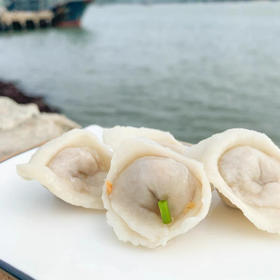 潮汕美食纯手工鱼皮饺 潮汕特产鱼饺 打火锅煮汤面