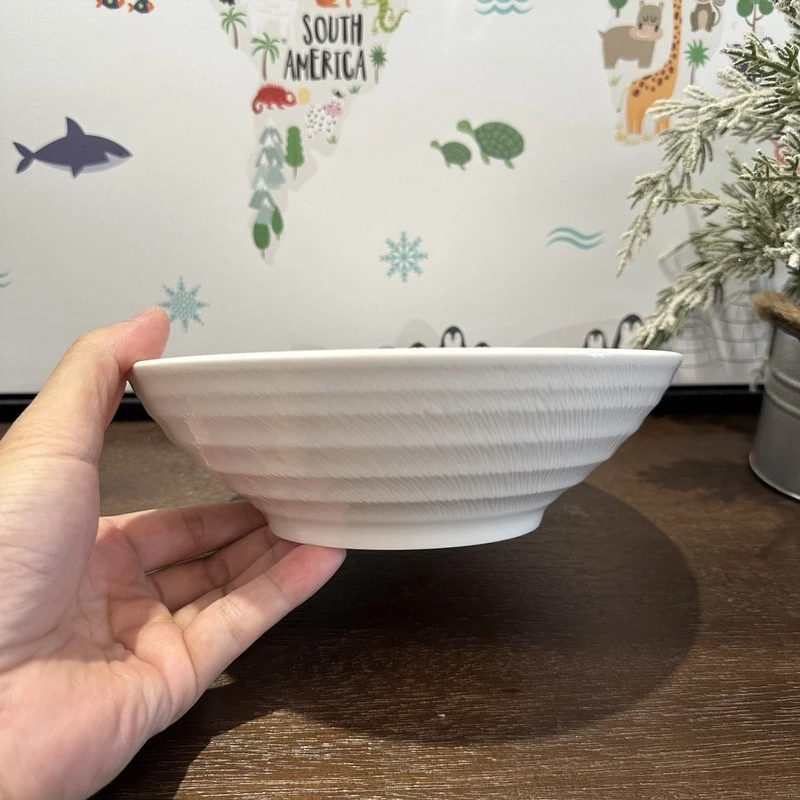 陆家餐具 新骨瓷 波纹款餐碗饭碗汤盘