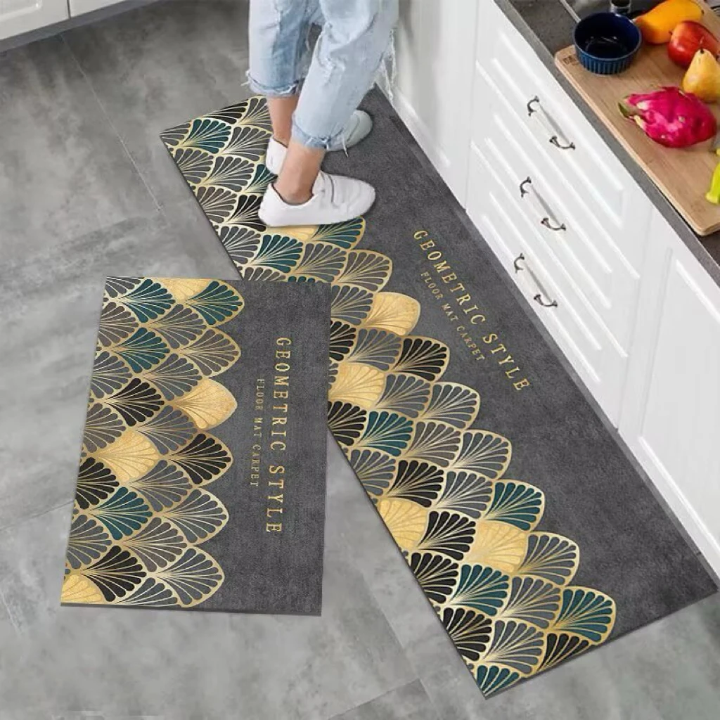 纳帕加厚软皮浴室吸水垫厨房防油防滑垫免洗可擦入户门垫家用