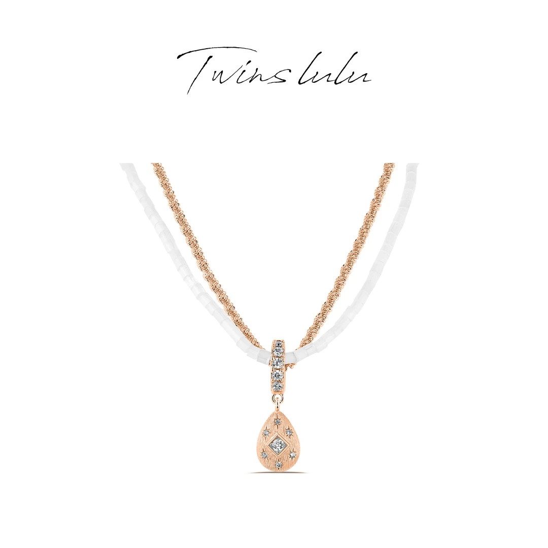铜合金仿珍珠项链 TWINS LULU 618时尚轻奢小众双链项链TSJ9763
