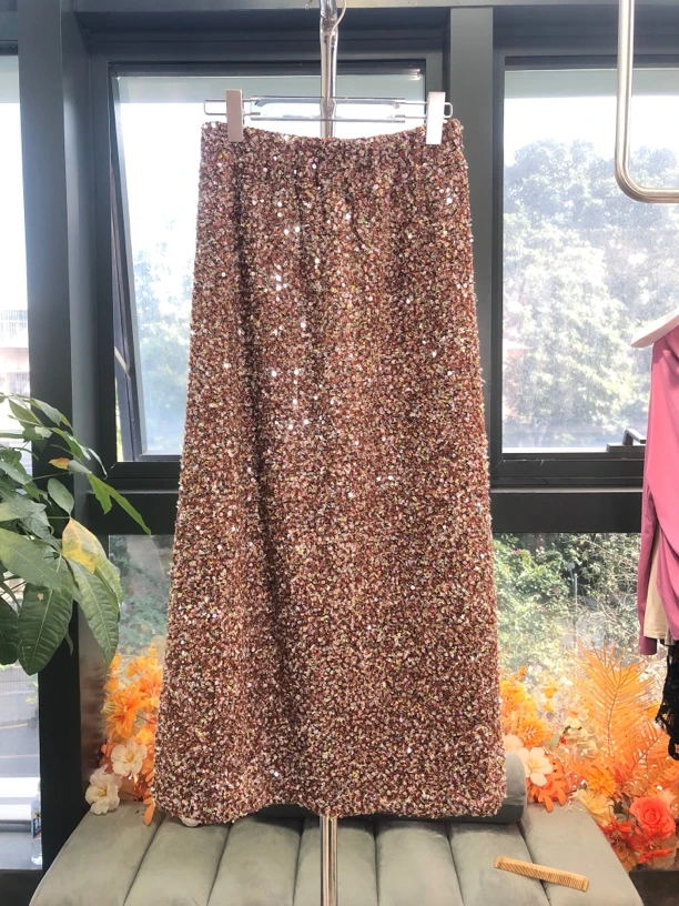 亮片彩色气质半裙