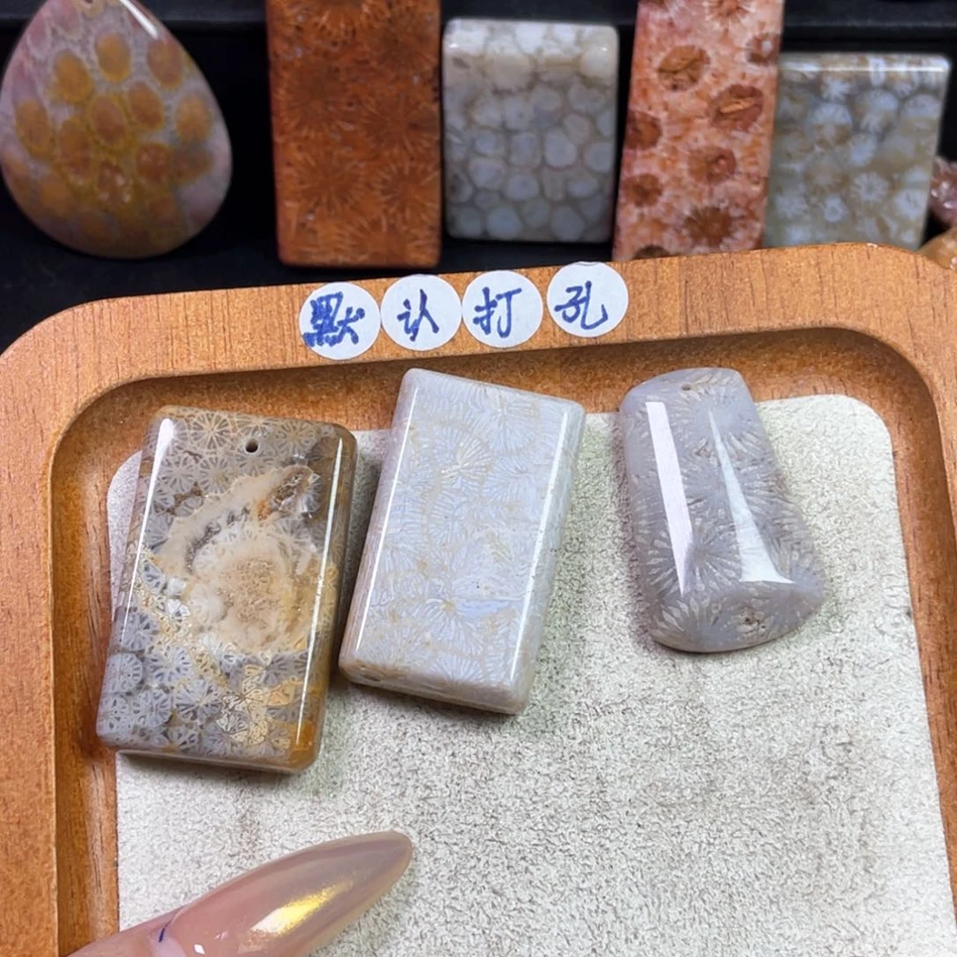 硅化珊瑚（珊瑚玉）吊坠未镶嵌