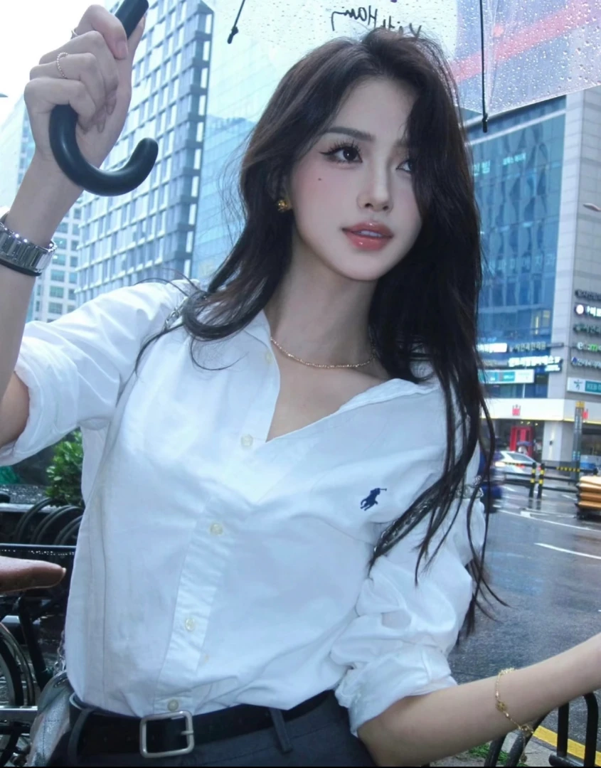 【玲姐】小马100%亚麻衬衫纯色长袖衬衫男女同穿（无领扣）#02