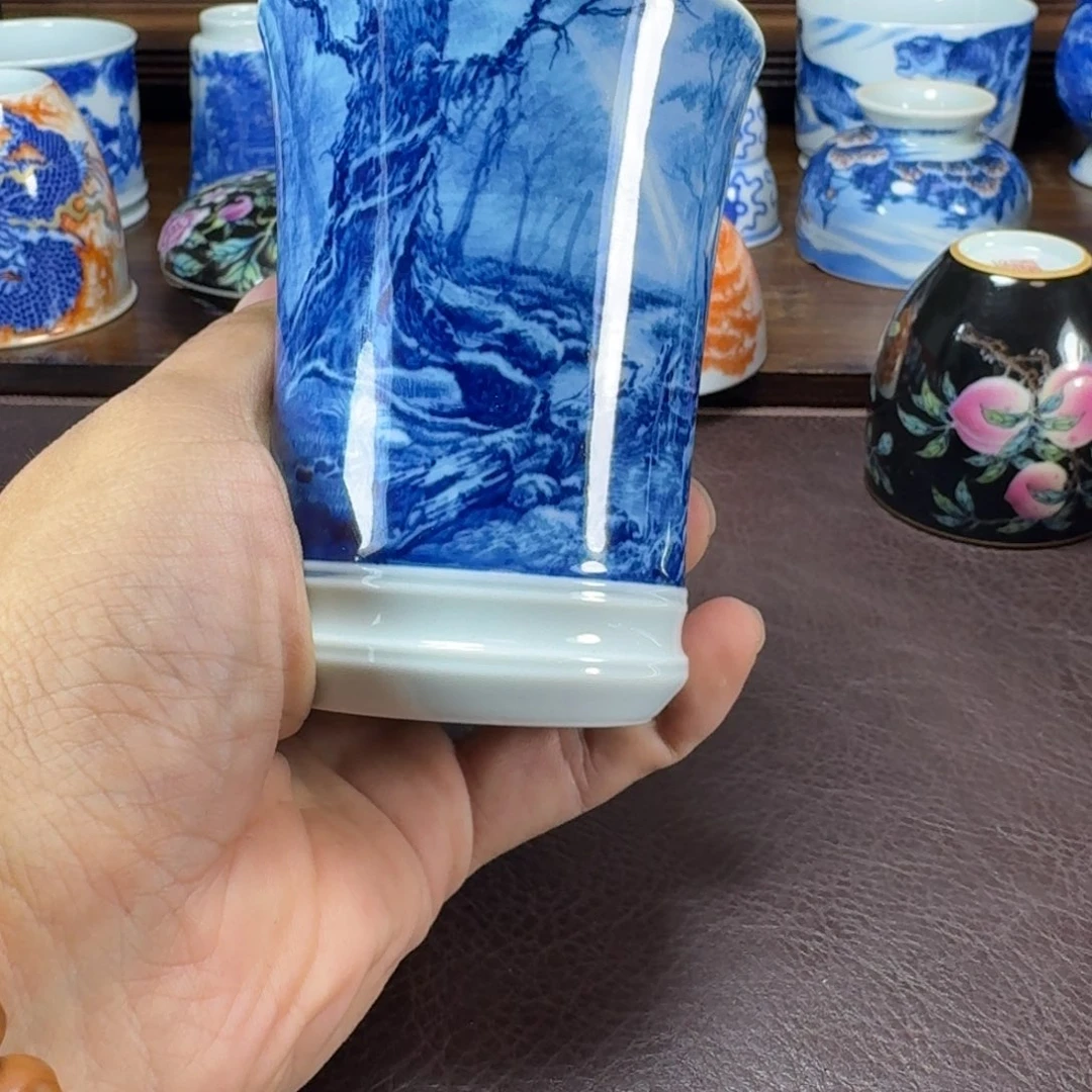 世***平瓷片当代景德镇陶瓷手绘茶具